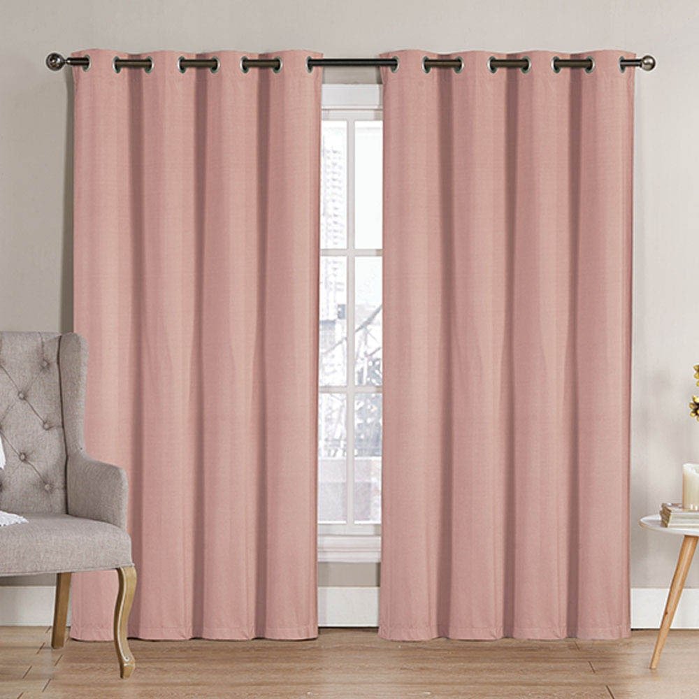 Cortina Victoria Classics Neil Blackout Con Aros 52" x 90" - Durazno