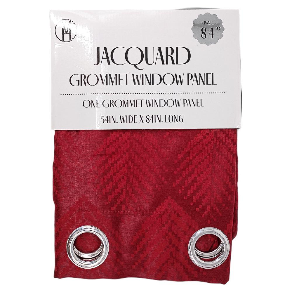Cortina Vivatex Jacquard Con Aros de 54" x 84 - Rojo Oscuro