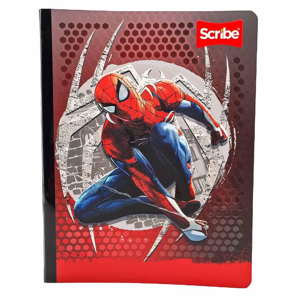 Cuaderno Cosido Grande Scribe Spiderman Raya Ancha 200 Páginas - Surtido