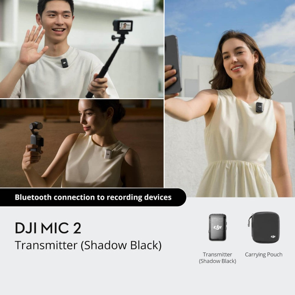 Micrófono Transmisor DJI Mic 2 (Negro Sombra)