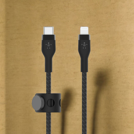 Cable Usb-C Belkin Conector Lightning 2Mt / Negro
