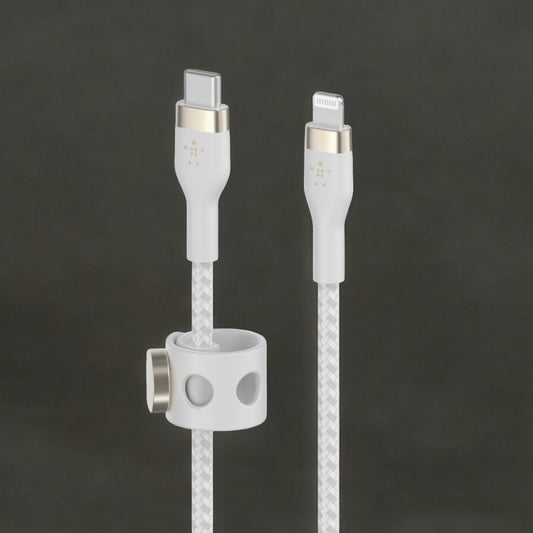 Cable Usb-C Belkin Conector Lightning 3Mt / Blanco