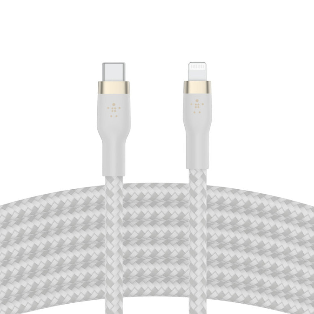 Cable Usb-C Belkin Conector Lightning 3Mt / Blanco
