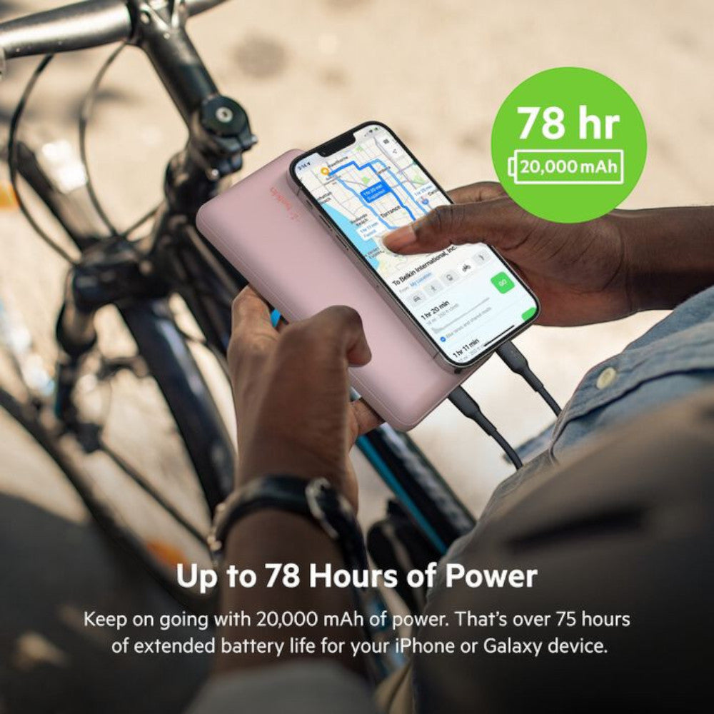 Batería Portátil Belkin Power Bank 20K / Usb-Ax2 / 15W / Rosa