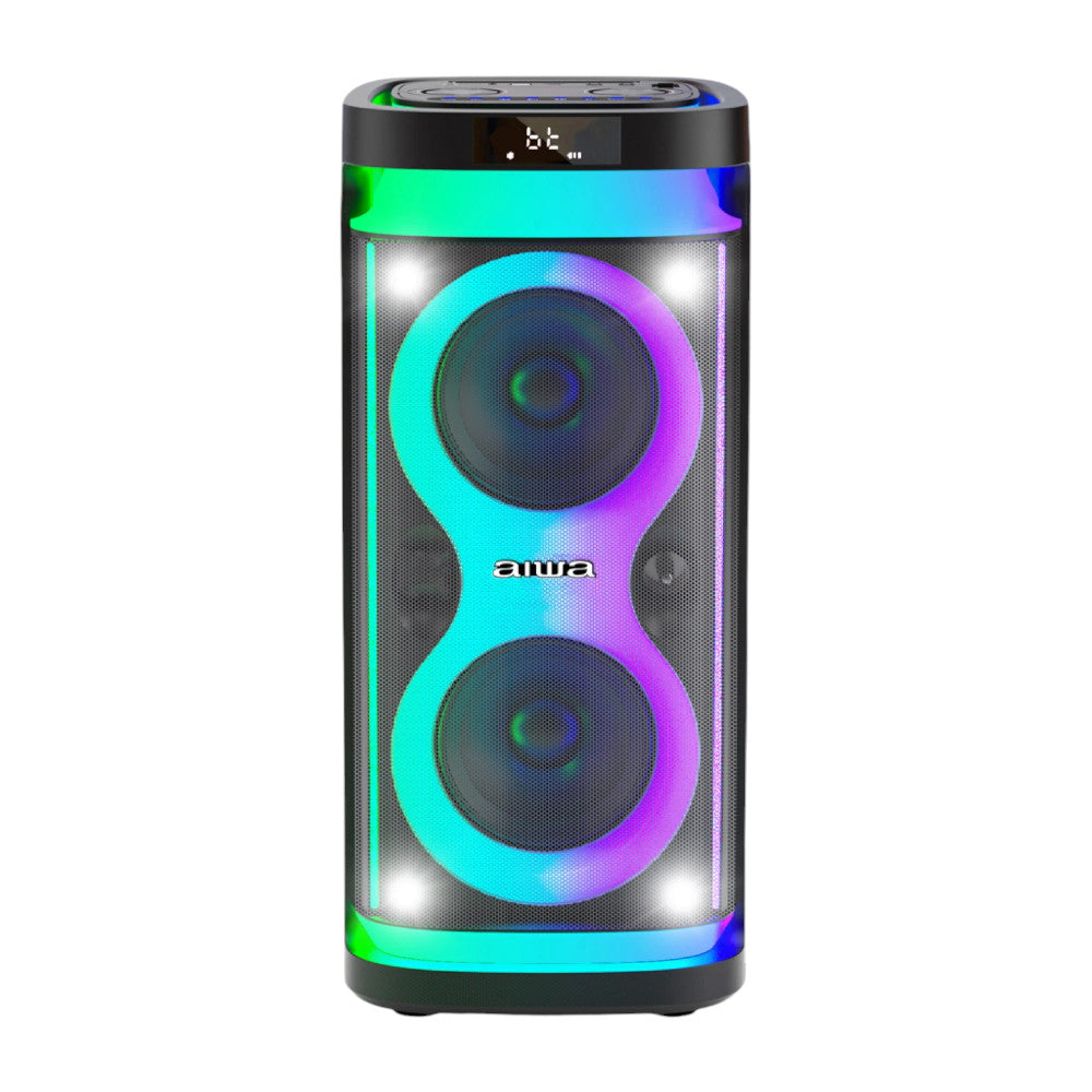 Bocina Aiwa Doble 2x6.5" /600W PMPO/TWS/FM/BT/USB - AWPOH4D