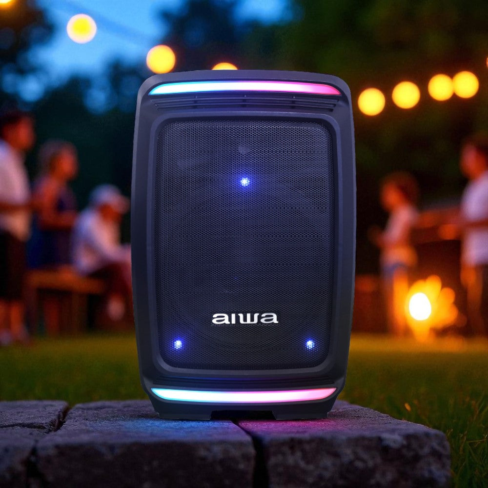Bocina Aiwa 14" / 1000W / FM, AUX y Micrófono / Negra