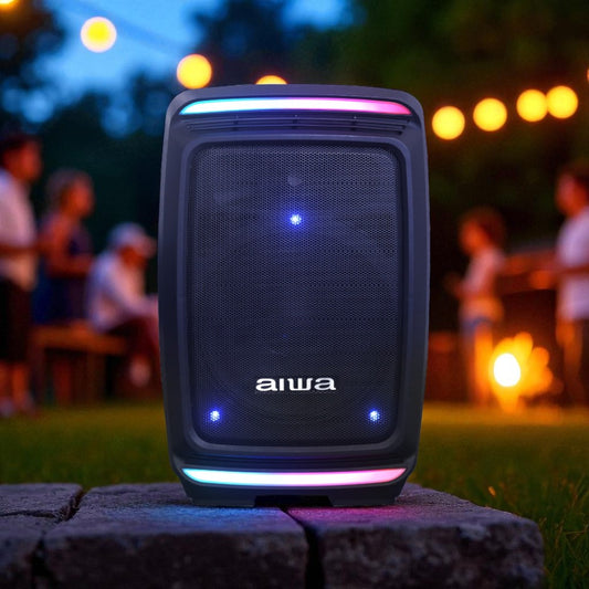 Bocina Aiwa 14" / 1000W / FM, AUX y Micrófono / Negra