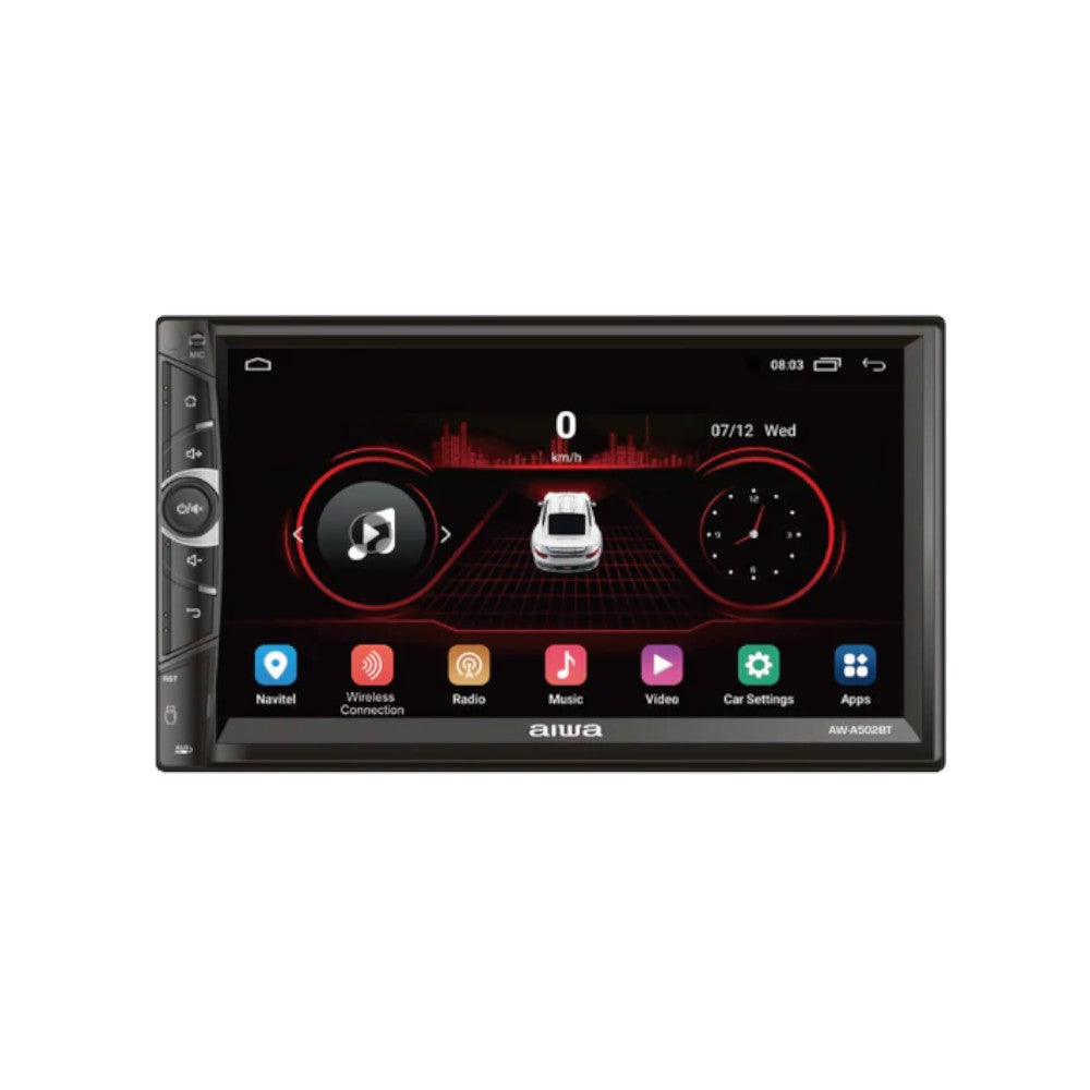 Pantalla Táctil Aiwa QLED 7" Para Carro | Negro | AW-A502BT