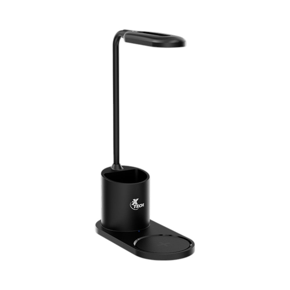 Lámpara LED con carga inalámbrica 15W, 3 modos de luz, cuello flexible y control táctil. En el Titán Panamá.