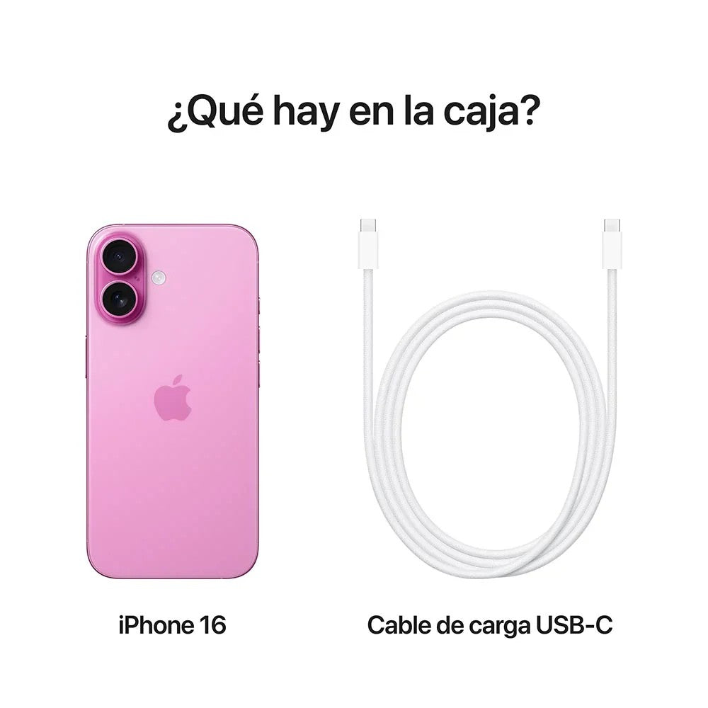 iPhone 16 de 256GB / Sim Físico / Rosado