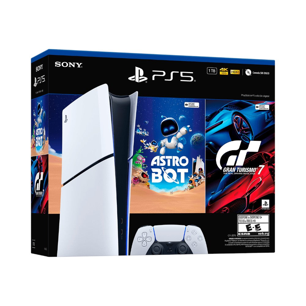 Consola PS5 Digital 1TB / 2015 Con Astro Bot Y Gran Turismo 7
