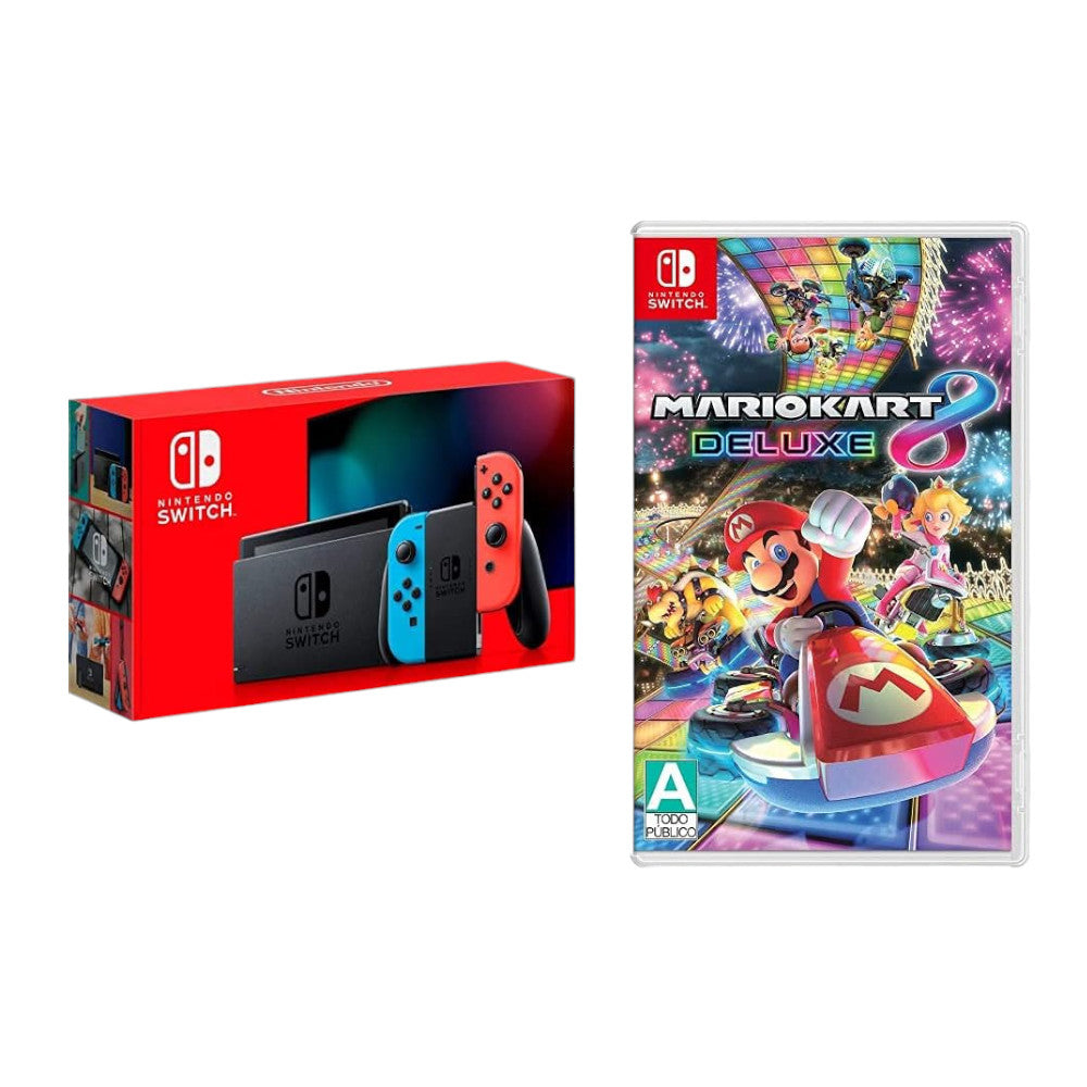 Consola Nintendo Switch Neon + Juego Mario Kart 8 Deluxe