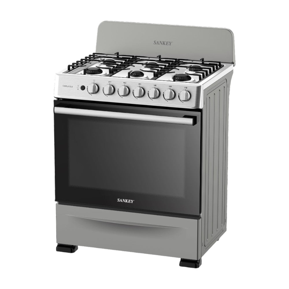 Estufa a Gas Sankey Carla SL6 / 30” / 6 Quemadores / Horno / Acero Inoxidable