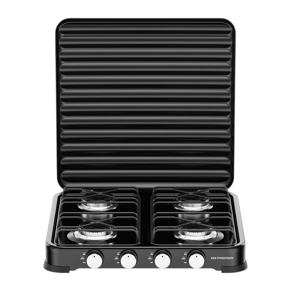 Estufa A Gas Premier / 4 Quemadores de Esmalte / Negra