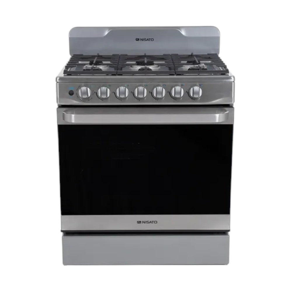 Estufa a Gas Nisato 6 Quemadores 30” /Acero Inoxidable con Air Fryer