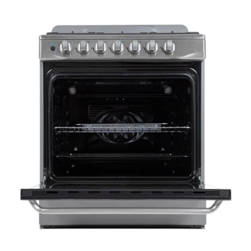 Estufa a Gas Nisato 6 Quemadores 30” /Acero Inoxidable con Air Fryer