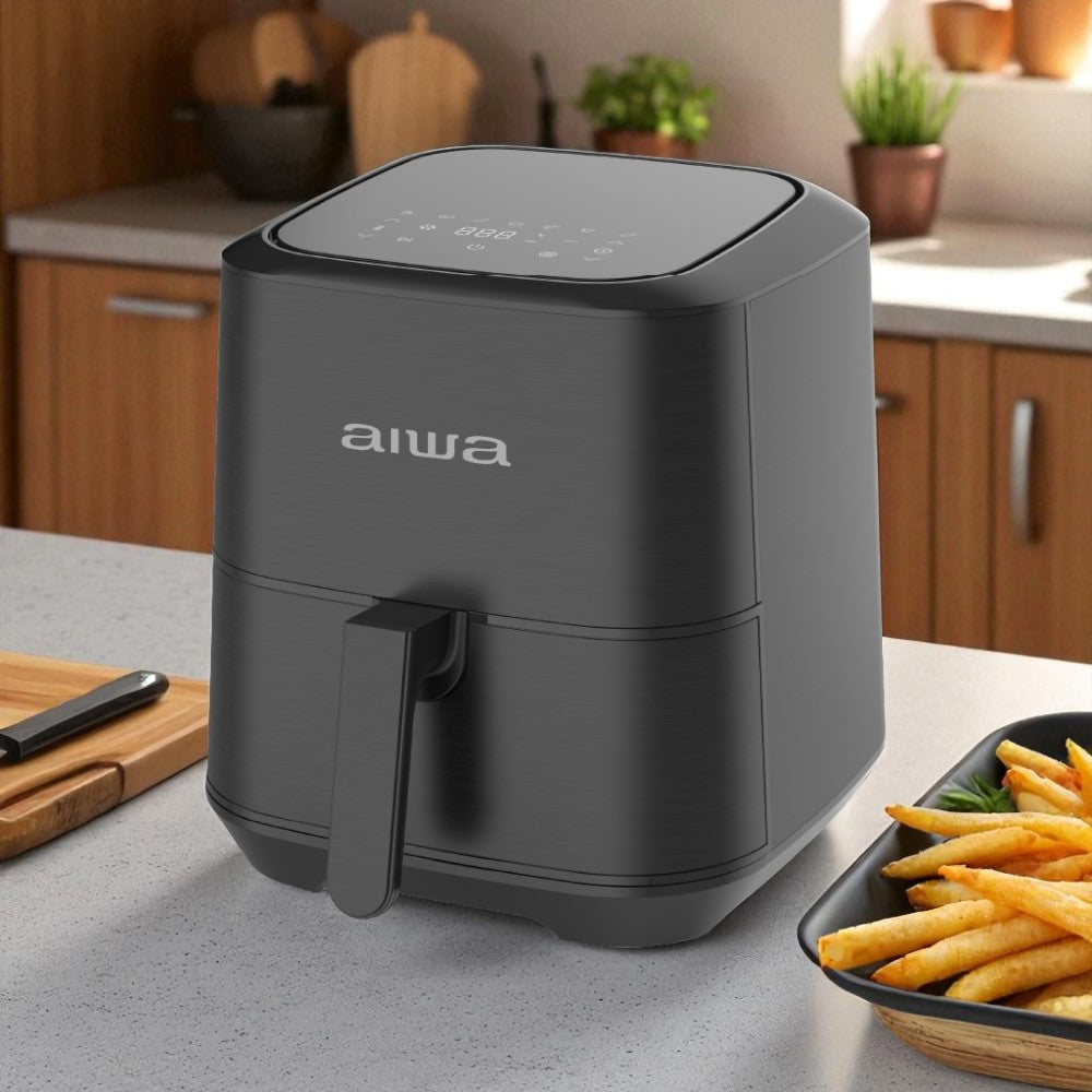Freidora de Aire Aiwa 6L | Sin Canasta | Negra
