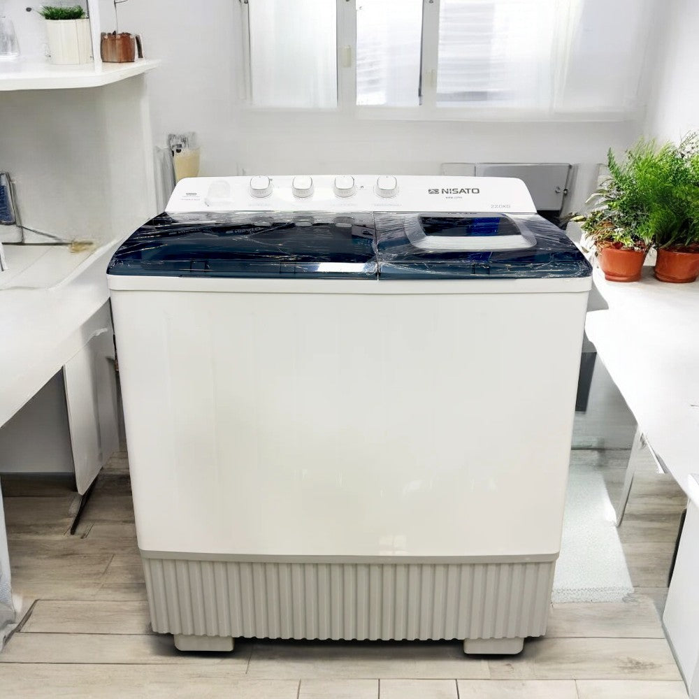 Lavadora Semi-Automática Nisato de 22Kg - Blanca