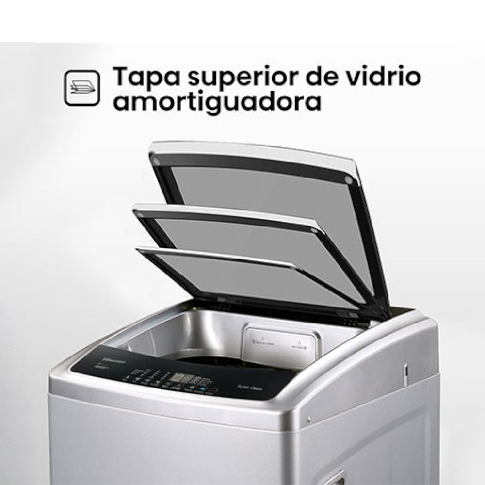 Lavadora Automática Hisense 21Kg / Carga Superior - Gris Oscuro