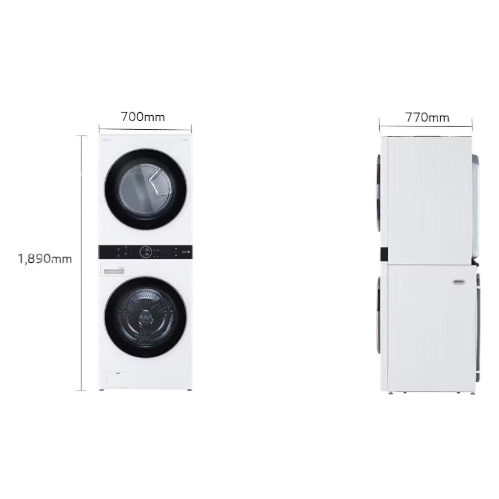 Centro de Lavado Lg de 22Kg Carga Frontal / Inverter / AI DD