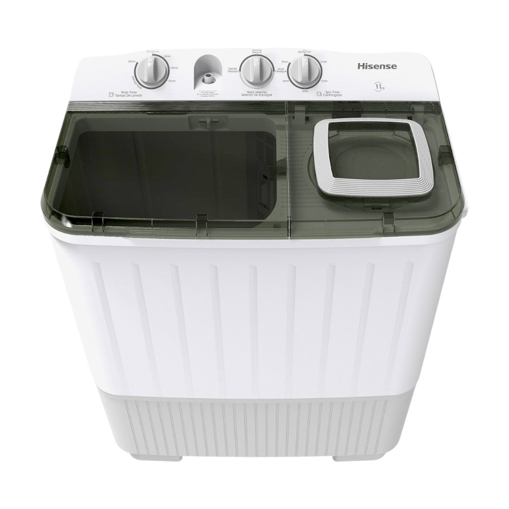 Lavadora Hisense Semi-Automática 11Kg / Doble Tina / Blanco/Gris