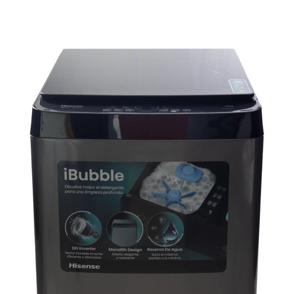 Lavadora Automática Hisense de 16 Kg / Gris Titanio / WT5K1623DT