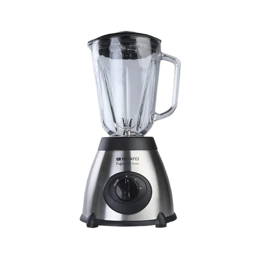 Licuadora Nisato 750 Watts / Jarra de Vidrio / Acero Inoxidable
