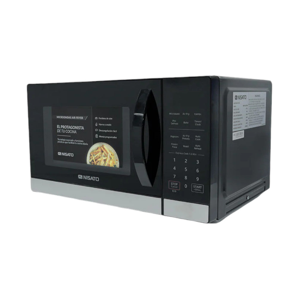 Microonda Nisato 1.0 Pies Cúbicos Con Air Fryer 30Lt - Negro