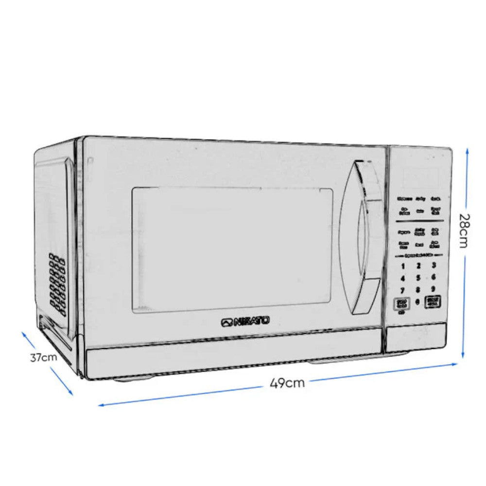 Microonda Nisato 1.0 Pies Cúbicos Con Air Fryer 30Lt - Negro