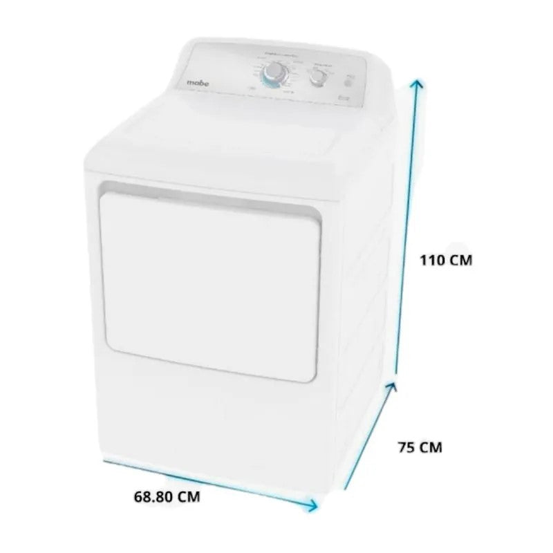 Secadora A Gas Mabe de 22Kg (7.2P3) / Blanca