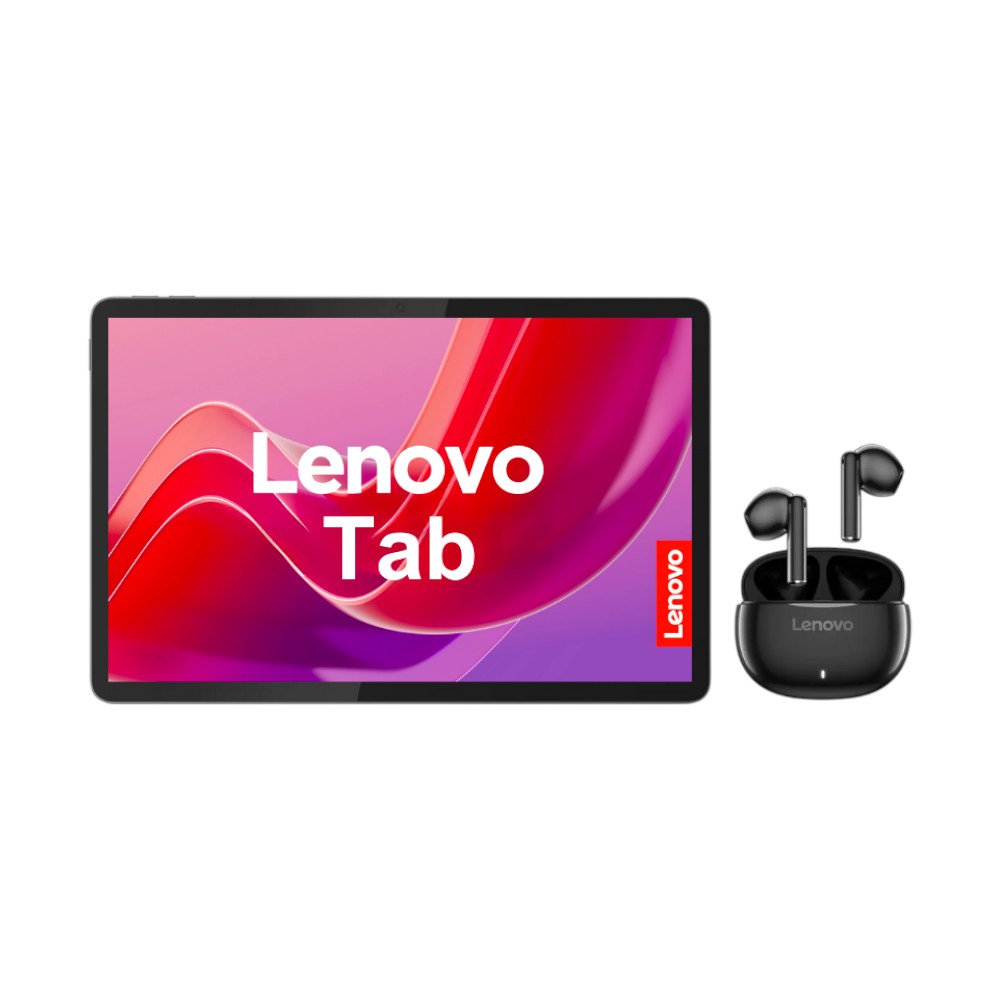 Lenovo Tab, 10.1" WUXGA, MediaTek Helio G85, 4GB, 128GB, Android 14 + Funda Folio + Audífonos Lenovo TWS