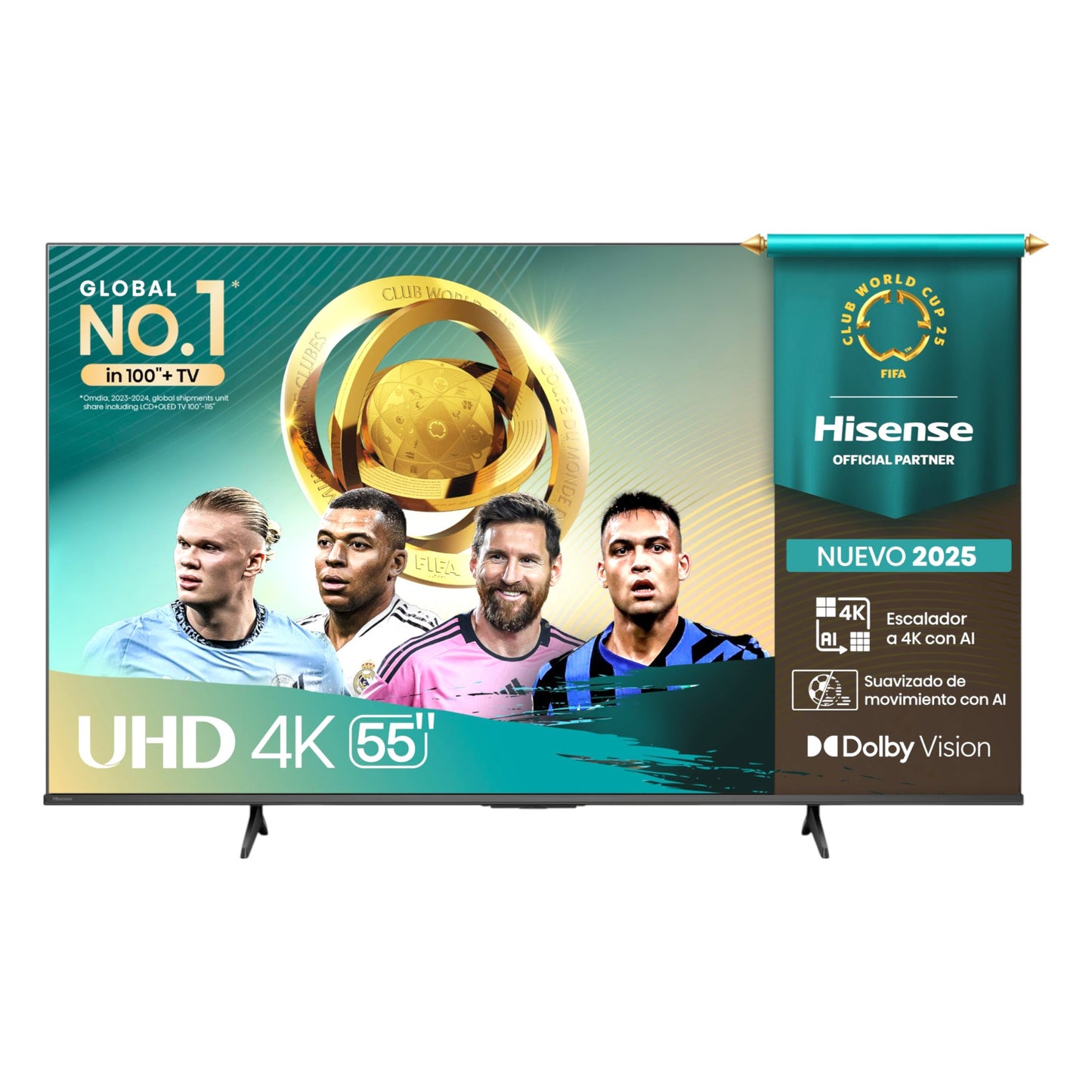 Televisor Hisense de 55" | Smart TV | UHD 4K | 55A6NV