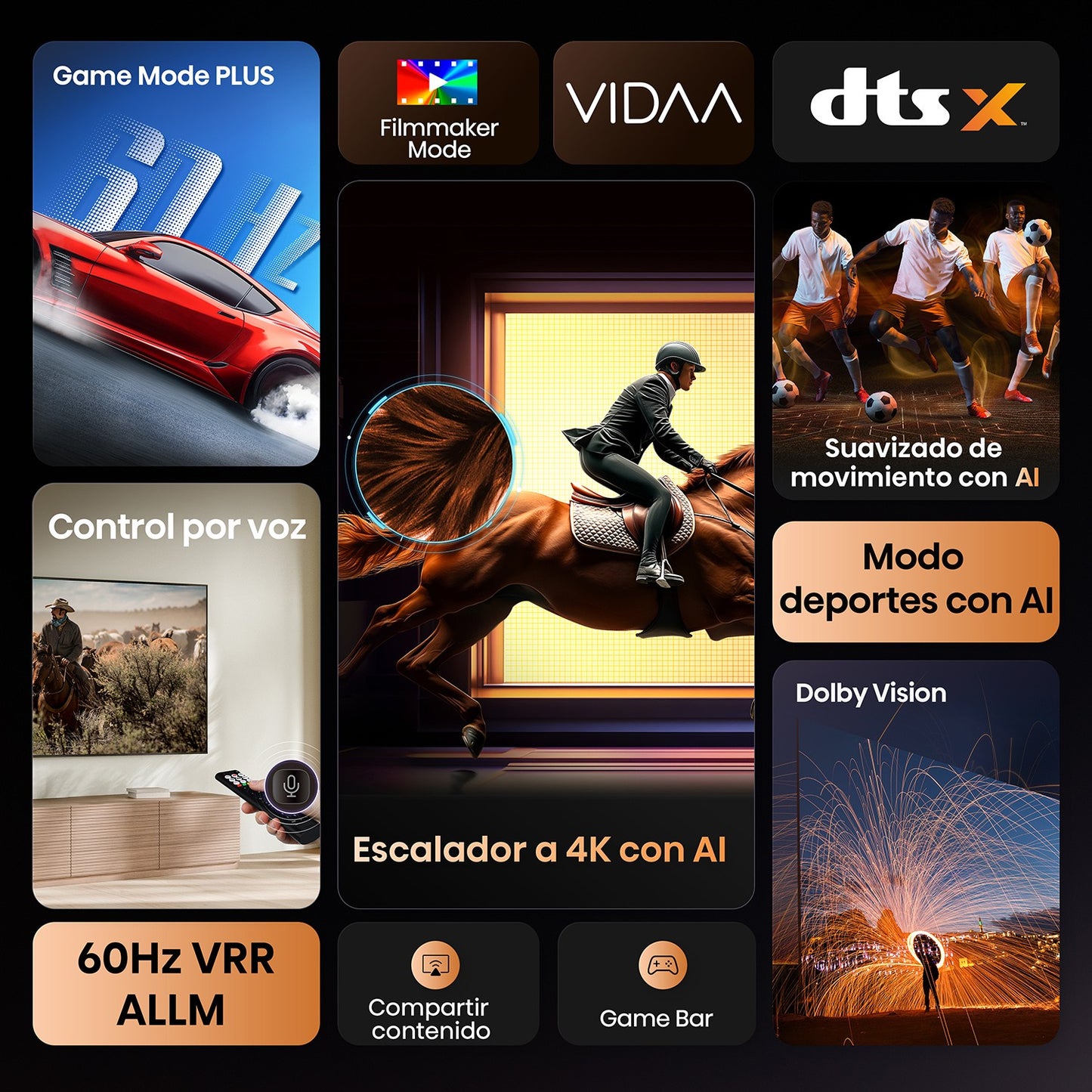 Televisor Hisense de 55" | Smart TV | UHD 4K | 55A6NV
