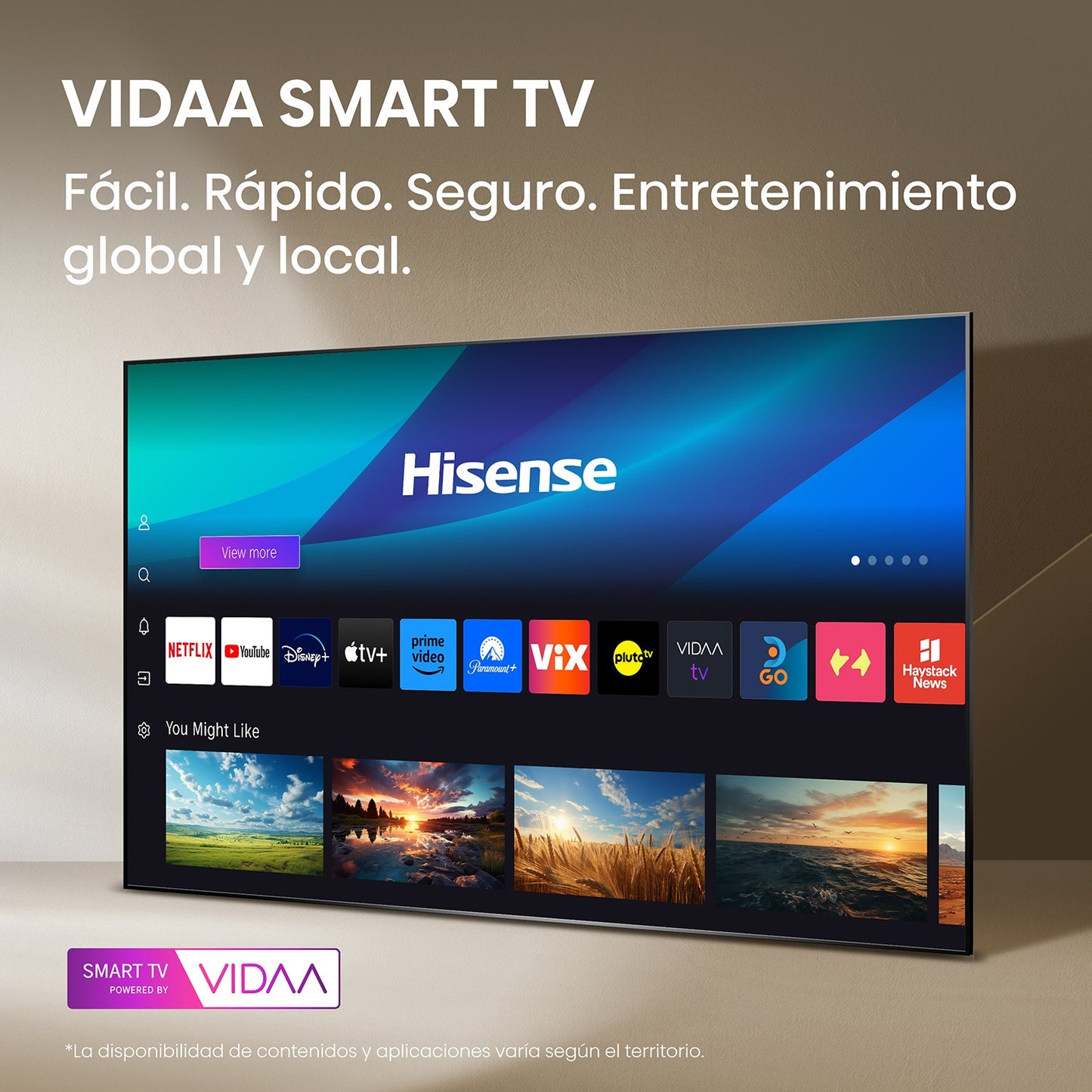 Televisor Hisense de 55" | Smart TV | UHD 4K | 55A6NV