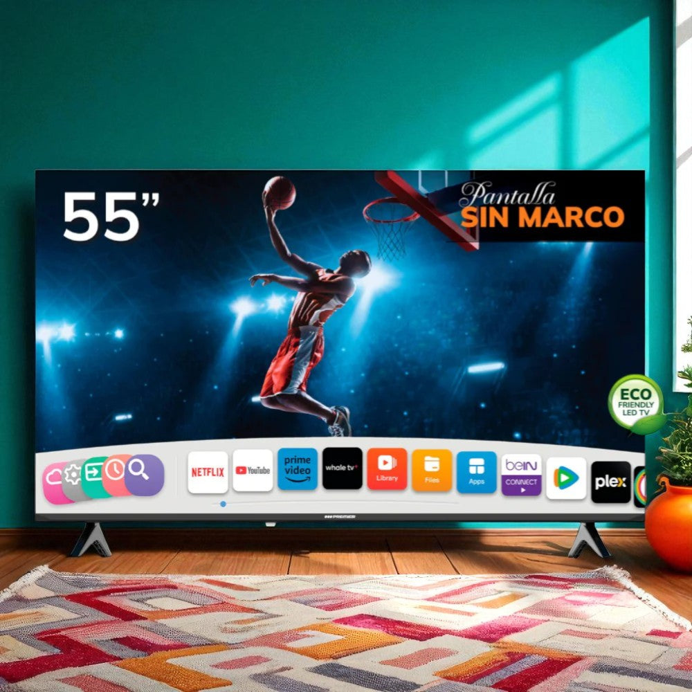 Televisor Premier 55" / Smart TV / UHD / Sin Marco