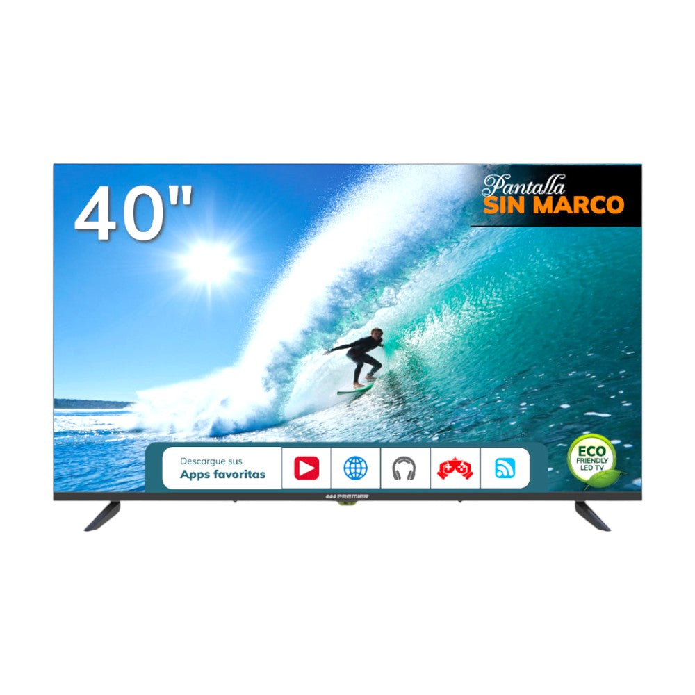 Televisor Premier 40" / HD / Smart / Dvb-T2 / Sin Marco