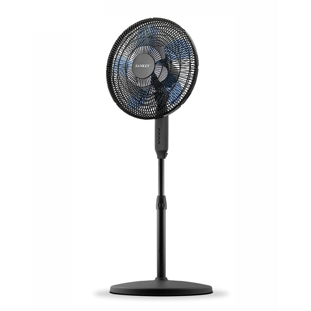 Abanico de Pedestal Sankey Doble Aspa Negro de 16"