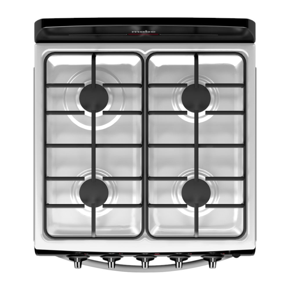 Estufa a Gas Mabe de 20" / 4 Quemadores / Acero Inoxidable-Negro