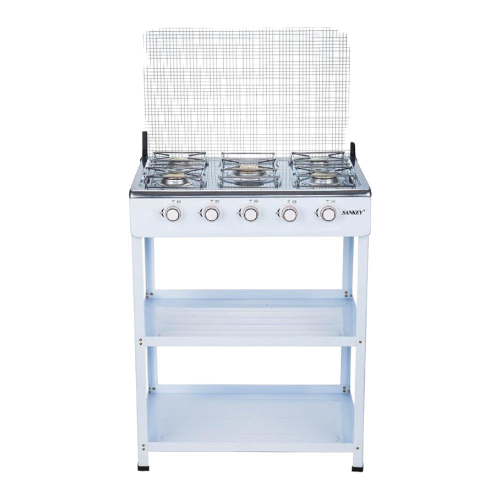 Estufa Sankey 20" / A Gas / 5 Quemadores / Blanca