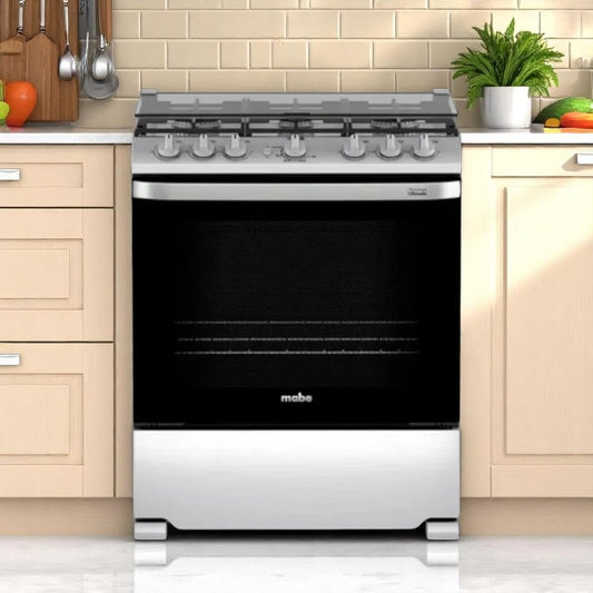 Estufa A Gas Mabe de 30" / 6 Quemadores / Silver