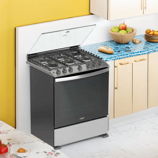 Estufa A Gas Whirlpool 30" / 6 Quemadores / Acero Inoxidable