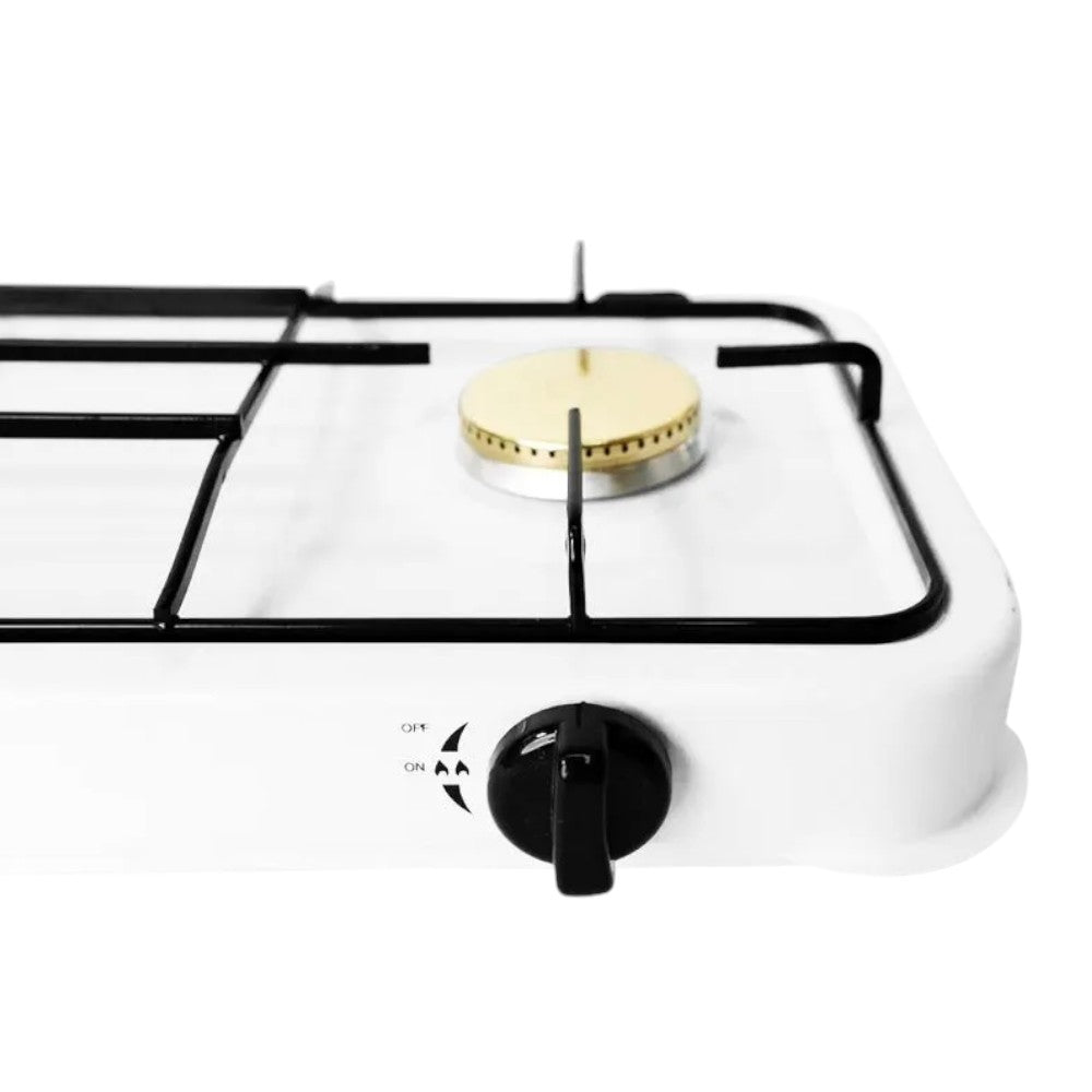 Estufa a Gas Home Elegance de Mesa / 2 Quemadores - Blanca