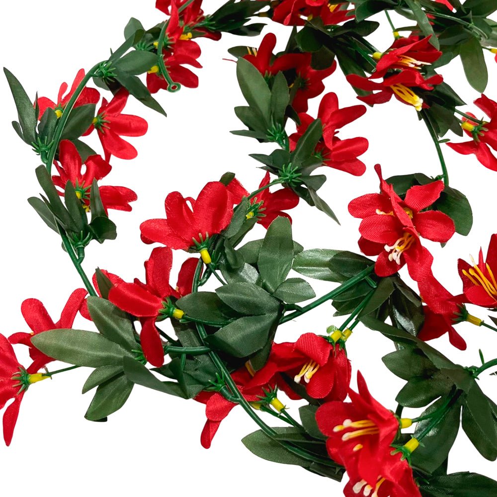 Enredadera decorativa Home Elegance con flores coloridas de 230 cm.