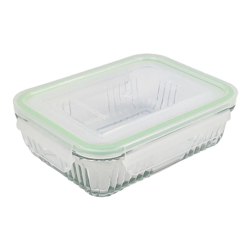 Envase Jc Sales Vidrio Rectangular con Tapa 740 ml