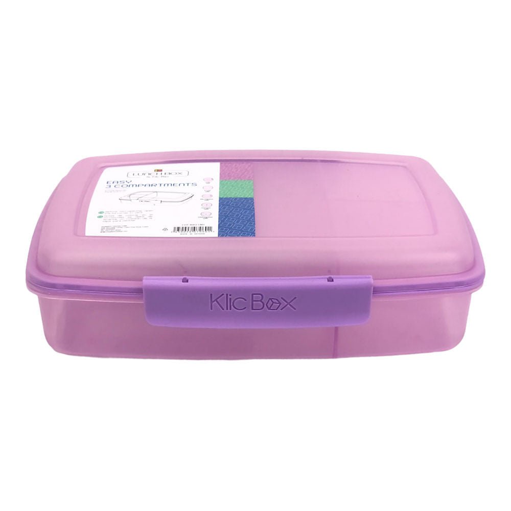 Envase Klic Box de Plásticos Rectangular Con Division - Surtido