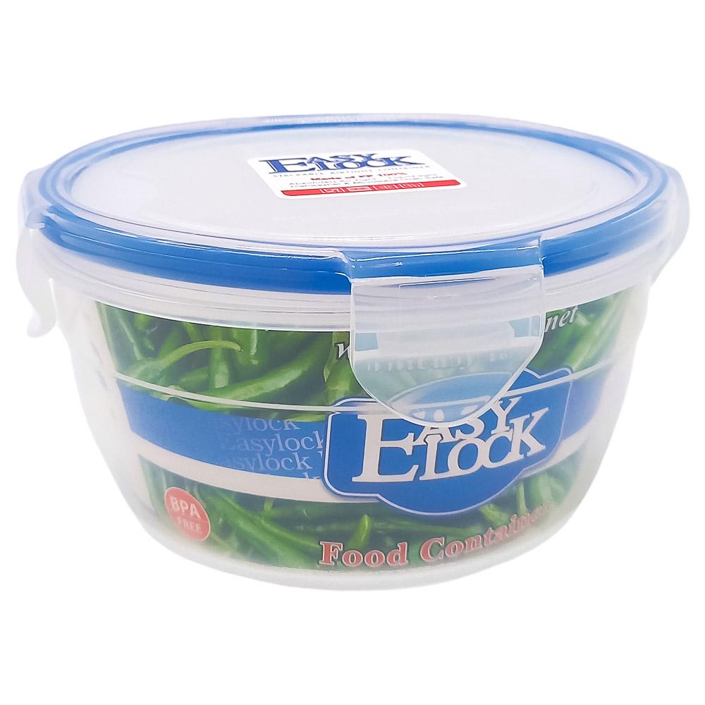 Envase Plástico Con Tapa Easy Lock Redondo 600 ml