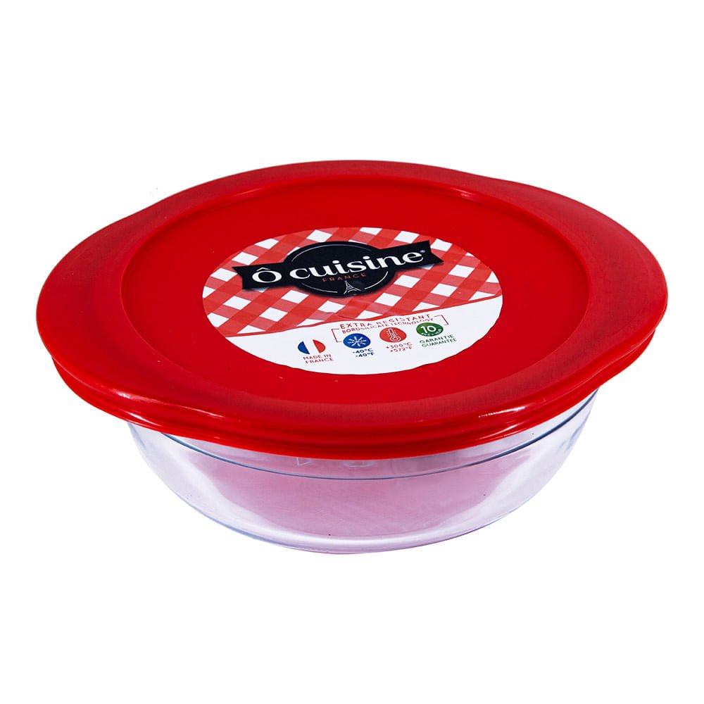 Envase Refractario Con Tapa O Cuisine Redondo