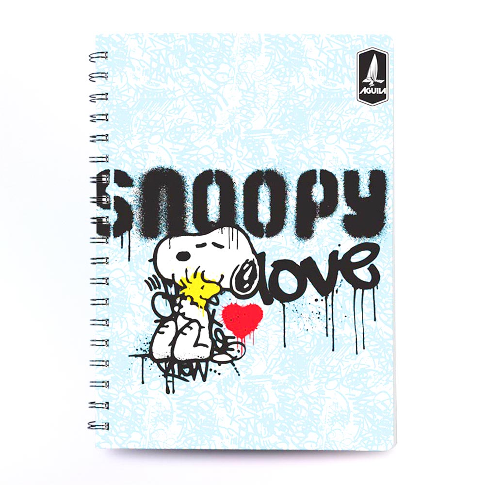 Cuaderno Con Espiral Doble 5 Materias Snoopy de 300 Páginas