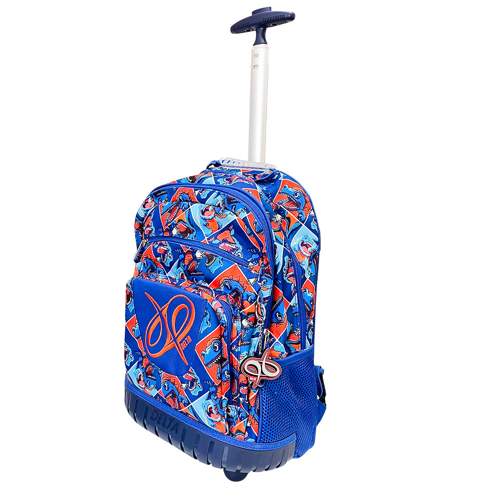 Mochila Con Ruedas Delta / 17" / Para Niño / Estampada Speed Racer-Dino / Surtido
