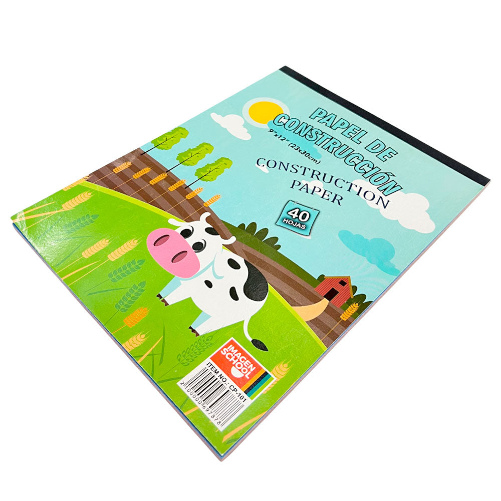 Papel de Construcción Imagen School / 40 Hojas / 9"x12"